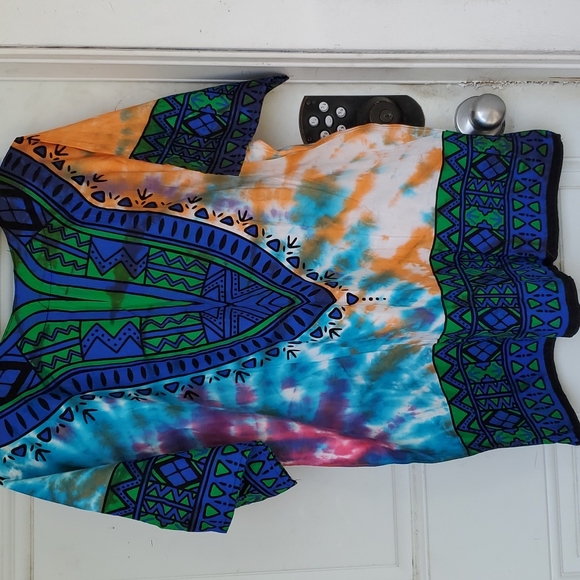 Casual Tie Dye Cotton Dashiki - Picture 2 of 9